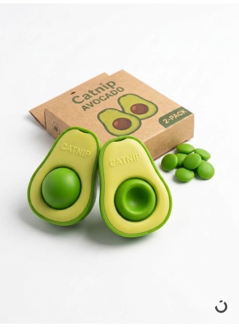 Catnip Toy for Cats, Avocado Shape, 2-Pack