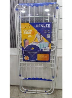 HENLEE Cloth Dryer Stand Foldable Steel Cloth Drying Stand 20M Drying Space Indoor and Outdoor WHITE NH3033  - Image 4