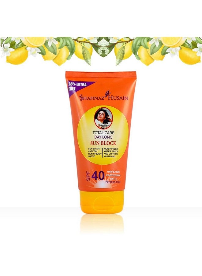 Shahnaz Husain Sun Block | SPF40 | UVA & UVB Protection| Anti-Tan | Non Greasy | Matte | Water Proof | 100g - Image 2
