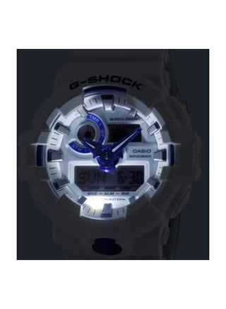 Casio G-Shock GA-700HDS-7ADR Men's Analog-Digital Watch, White Resin Band, Blue Phosphorescent Dial, Shock Resistant, 200m Water Resistant, LED Light, Stopwatch, Timer, Alarm, Sport and Casual Watch - view 2