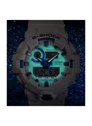 Casio G-Shock GA-700HDS-7ADR Men's Analog-Digital Watch, White Resin Band, Blue Phosphorescent Dial, Shock Resistant, 200m Water Resistant, LED Light, Stopwatch, Timer, Alarm, Sport and Casual Watch - view 4