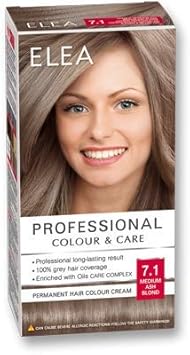 ELEA PROFESSIONAL PERMANENT HAIR COLOR CREAM 71 MEDIUM ASH BLOND WITH OIL CARE COMPLEX - Image 2