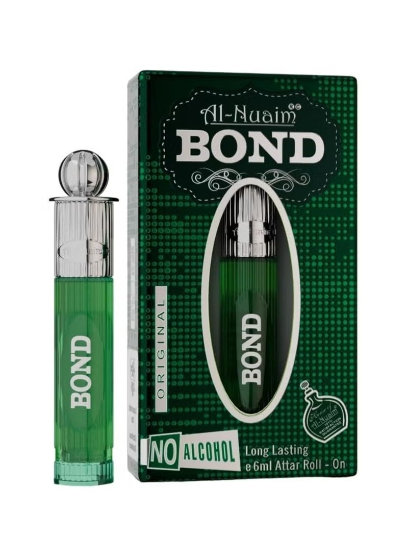 Al Nuaim Al-Nuaim Bond Attar Roll On Perfume Oil 6ml - Alcohol-Free, Long Lasting Fragrance - Image 1