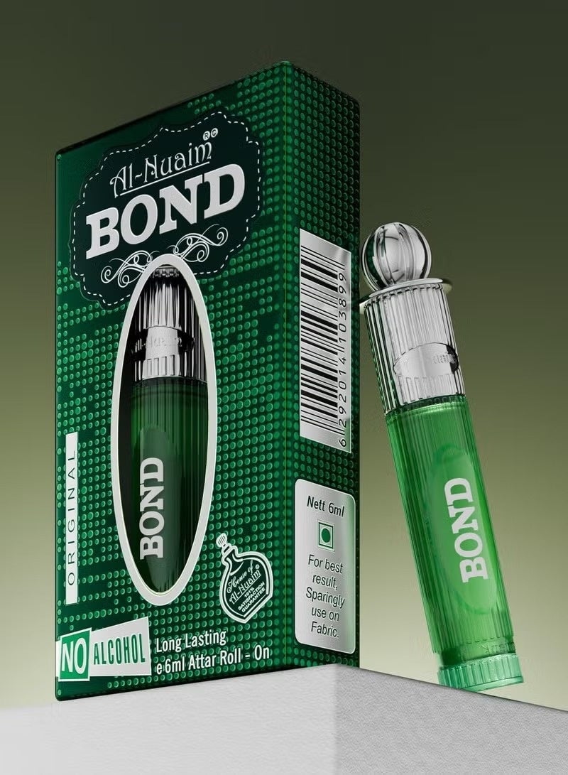 Al Nuaim Al-Nuaim Bond Attar Roll On Perfume Oil 6ml - Alcohol-Free, Long Lasting Fragrance - Image 3
