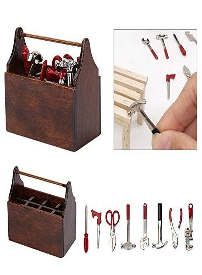 xinxingin 9 PCS Miniature Tool Kit Set, Tools Box Kit, Miniature and Tool Box, Mechanic Tool Set Compact Design for Creative Play - Image 2
