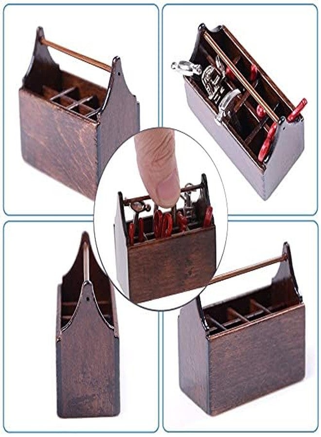 xinxingin 9 PCS Miniature Tool Kit Set, Tools Box Kit, Miniature and Tool Box, Mechanic Tool Set Compact Design for Creative Play - Image 3