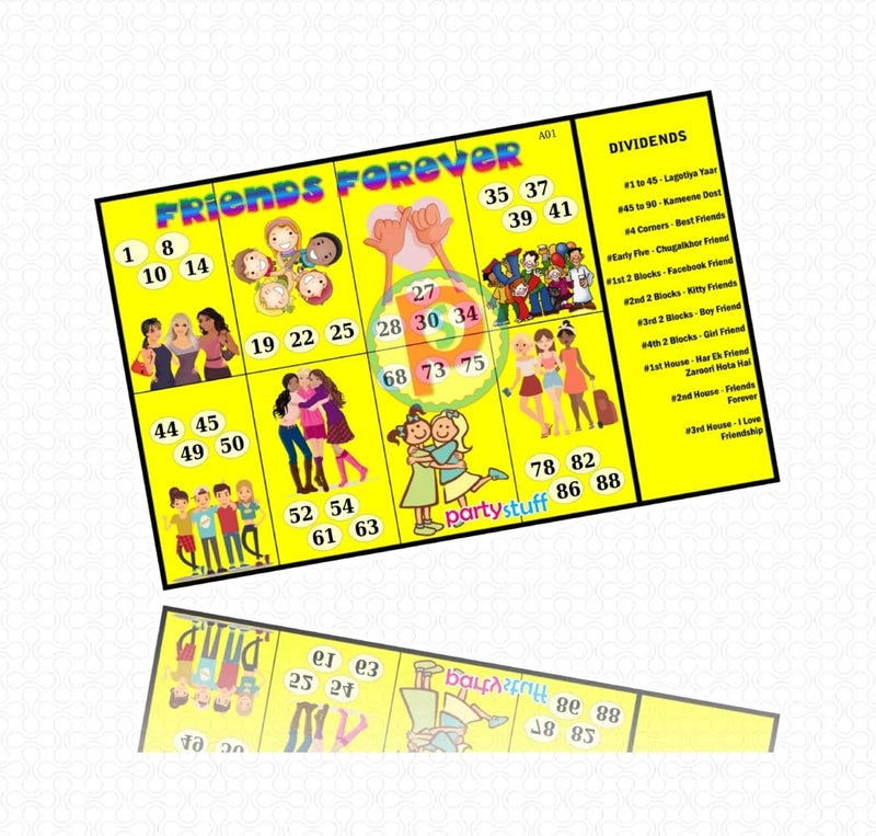 PartyStuff Tambola Housie - Friends Forever kukuba 2 (48 Piece) - Image 2