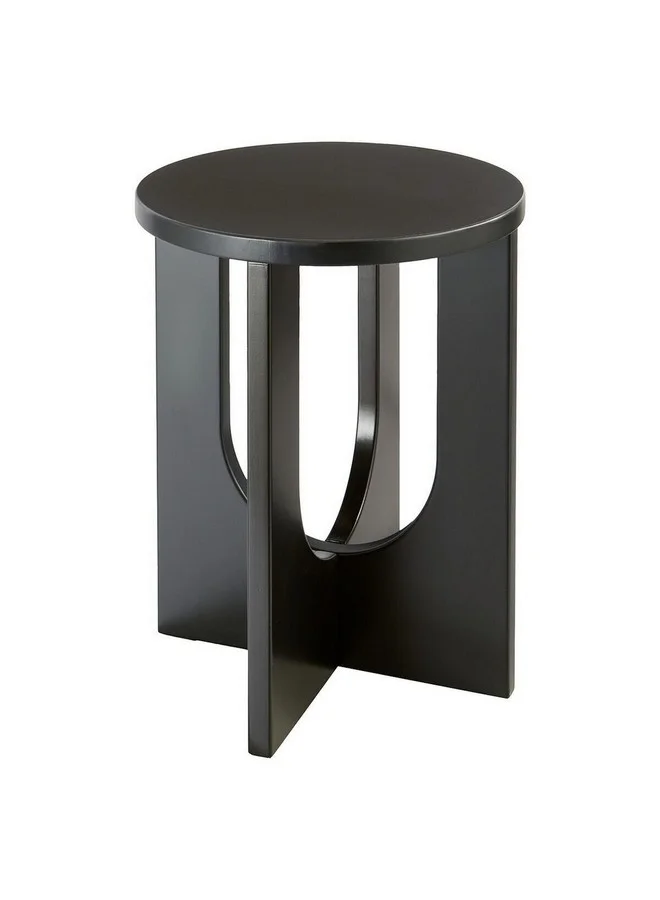 Atmosphera Bloom Sleek and Minimalist Round Side Table Black 50.5 x 40 x 40 cm 206046B