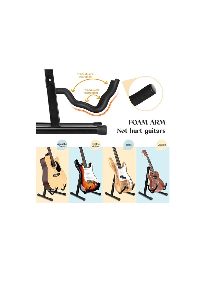 Folding Guitar Stand Universal Portable Metal A-frame Floor Stand for Acoustic Classical Electric Guitars Bass Banjo Ukulele - Image 5