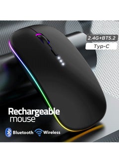 point Wireless - Bluetooth Mouse PT-20 Rechargeable LED Dual Mode Mouse (Bluetooth 5.2 and USB Receiver) Portable Silent Mouse,for Laptop/Desktop/Tablet - pzsku/Z95BEC1785C72434DE9BBZ/45/_/1736254077/8f542d85-1f5f-464e-8b03-9f2c60b8589e