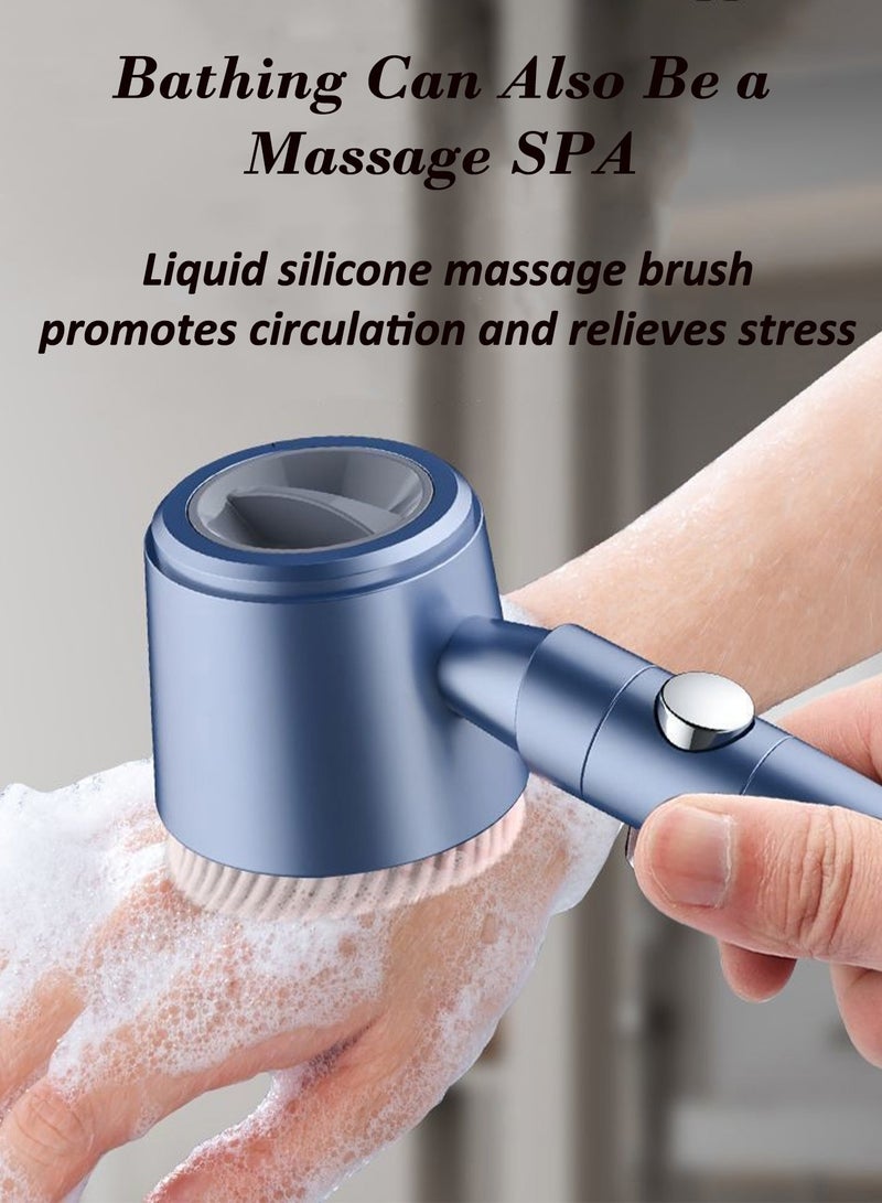 CubeG Handheld Shower Head, High Pressure Shower Head with 5 Spray Modes(Only Shower Head),Turbocharged Design Powerful Shower Head with Base and 1.5M Stainless Steel Hose - Image 3