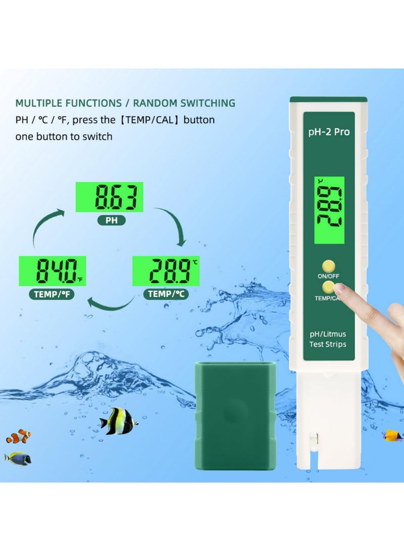 1pcs Digital PH Meter Tester Pen 0.01 High Accuracy Water Quality Tester with ATC and Litmus Test Strips Function for Home Aquarium Pool Hydroponics - Image 5