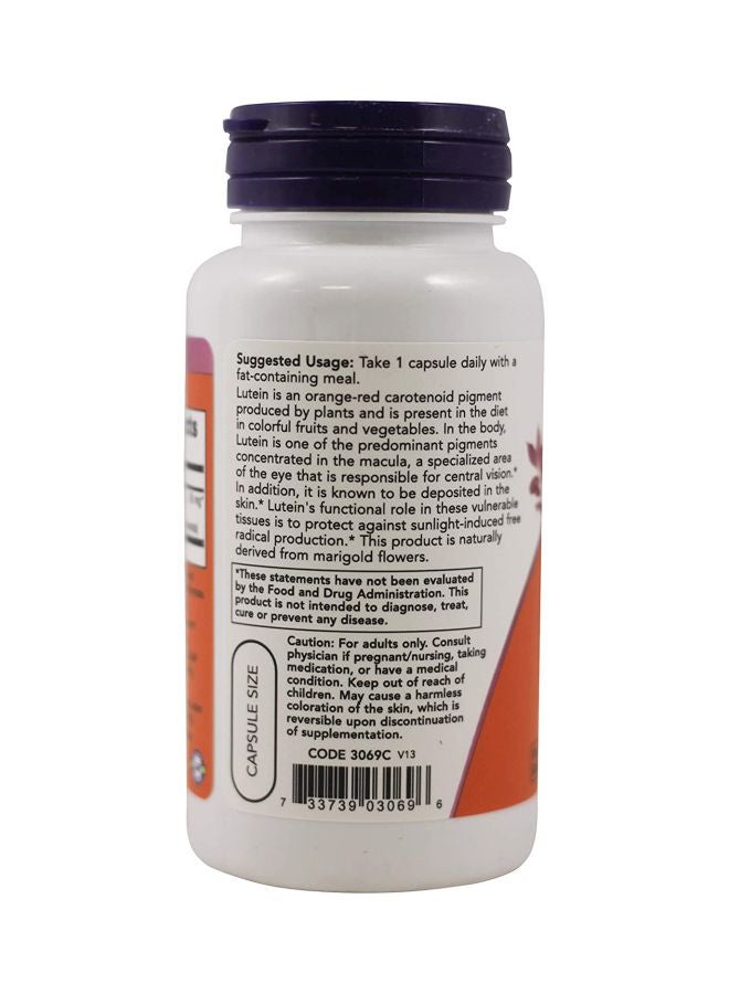 Now Foods Double Strength Lutein 20 mg - 90 Veg Capsules - Image 3
