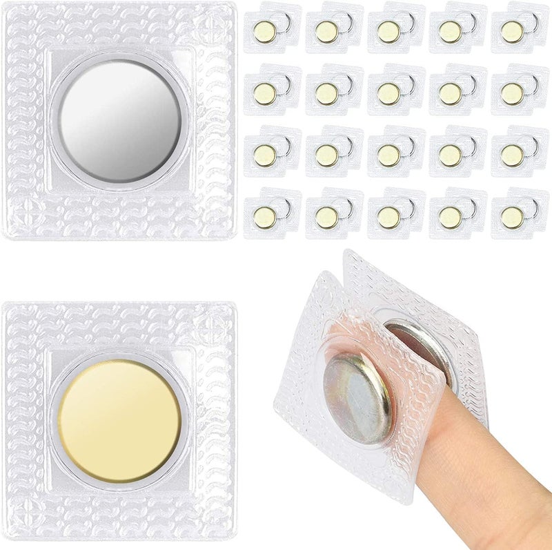 EEEKit 20 زوج من المغناطيس المخفي للإغلاق المغناطيسي المخفي PVC للإغلاق السري للأقمشة الرقيقة ، جيب ، طية الملابس ، الخياطة اليدوية