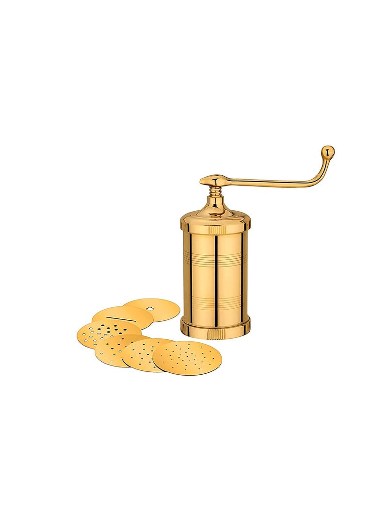 Konquer TimeS Konquer Times Kts Pure Brass Sev Sancha Machine With Free 6 Different Jali For Making Different Types Of Sevaiya Sev Gathiya Murukku Chakli Bhujia Etc 1000 Watts  - Image 1