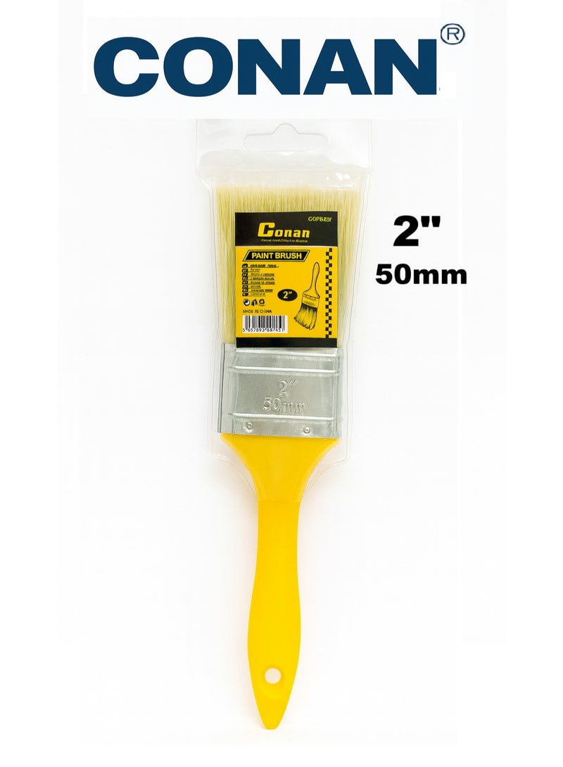 Conan 3 Paint Brushes by Conan – 1" (25 mm), 1.5" (38 mm) & 2" (50 mm) – Models COP0502 / COP0515 / COP0501 – Comfortable Handles & Durable Metal Ferrules - Image 2