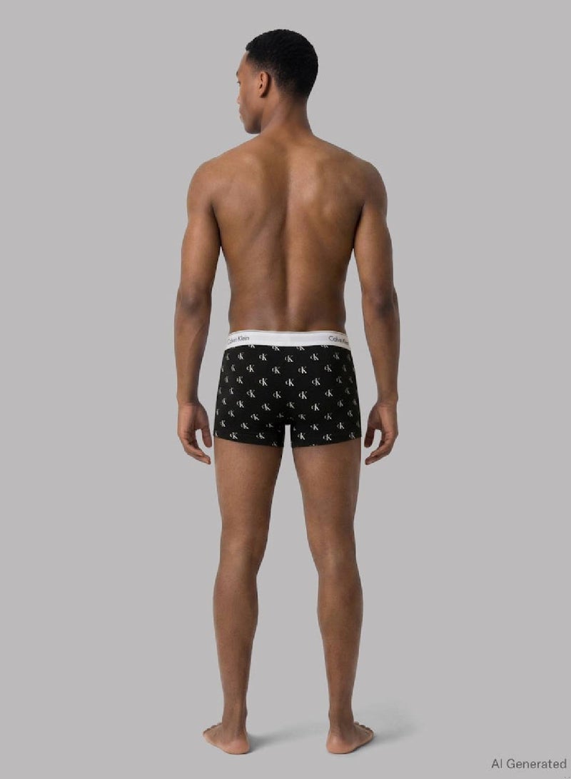 CALVIN KLEIN 3 Pack Relaxed Dart Trunks - Icon Cotton Stretch - Image 4