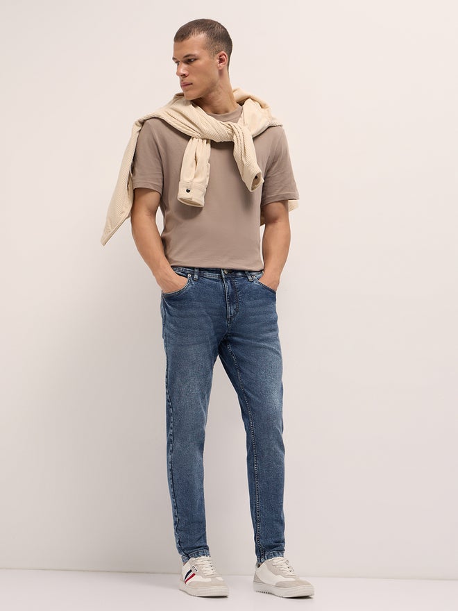 The Bear House Men Cotton Blend Mid Rise Skinny Fit Jeans - Image 1
