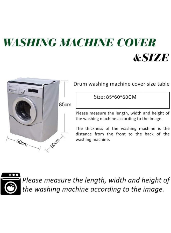 FALAHOM غطاء غسالة ومجفف ملابس أوكسفورد فولاذي بالكامل من FALAHOM، غطاء مقاوم للماء ومقاوم لأشعة الشمس والغبار، غطاء سميك للغسالة/المجفف الأمامي - Image 3