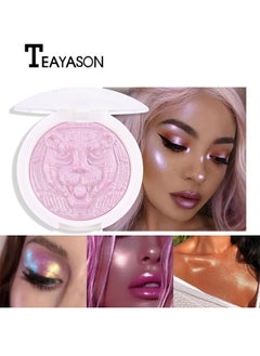 Purple Pink Shimmer Highlighter, Highlight Makeup Contour Powder Palette, Face Illuminator Highlighter, Blush and Makeup Highlighter Bronzer Palette Highlighter Makeup