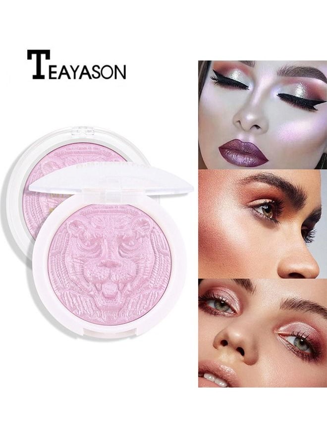 TEAYASON - Purple Pink Shimmer Highlighter, Highlight Makeup Contour Powder Palette, Face Illuminator Highlighter, Blush and Makeup Highlighter Bronzer Palette Highlighter Makeup - Image 1