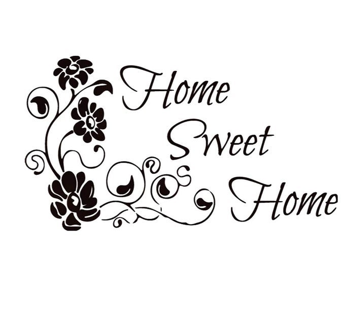 HOME SWEET HOME WALL DECAL VINYL FAMILY STICKER HOME DECOR 125X22