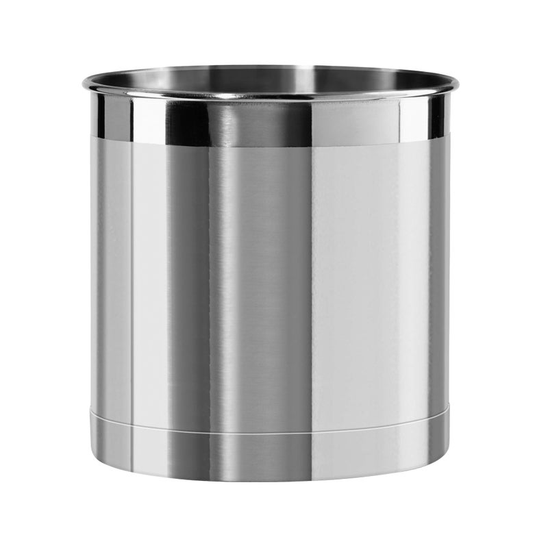 Oggi Stainless Steel Jumbo Utensil Holder  7 Utensil Caddy Weighted Base for Stability  Extra Large Utensil Crock and Countertop Utensil Organizer Stainless Steel