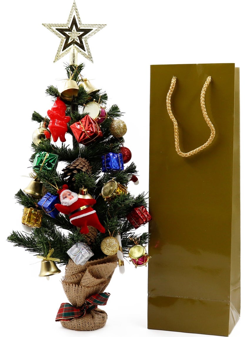Repro Design Bottle Size Gold Premium Cardboard Bag 12 x 35 x 8 cm Cardboard Bag 3 Pieces  - Image 1