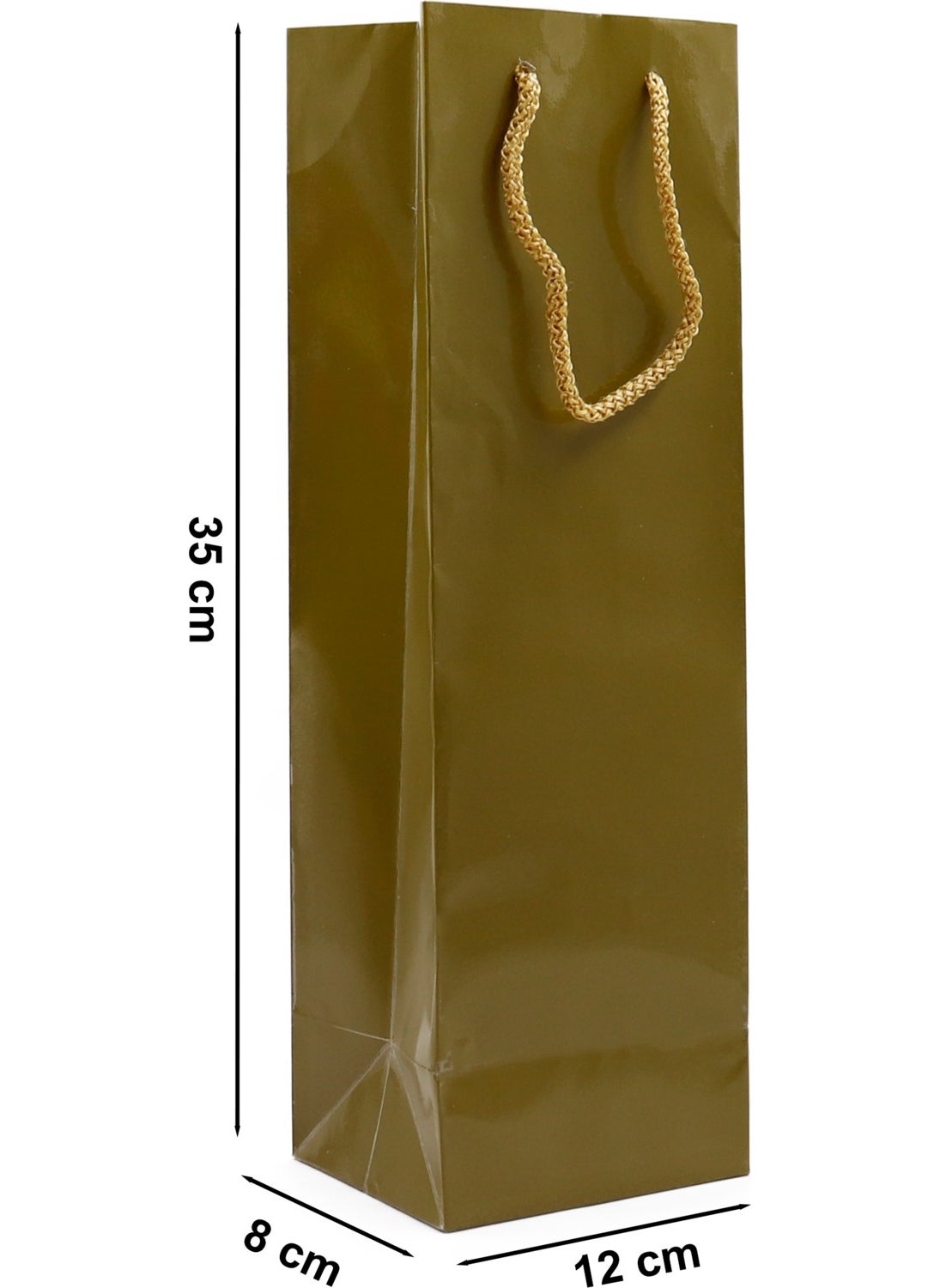 Repro Design Bottle Size Gold Premium Cardboard Bag 12 x 35 x 8 cm Cardboard Bag 3 Pieces  - Image 2