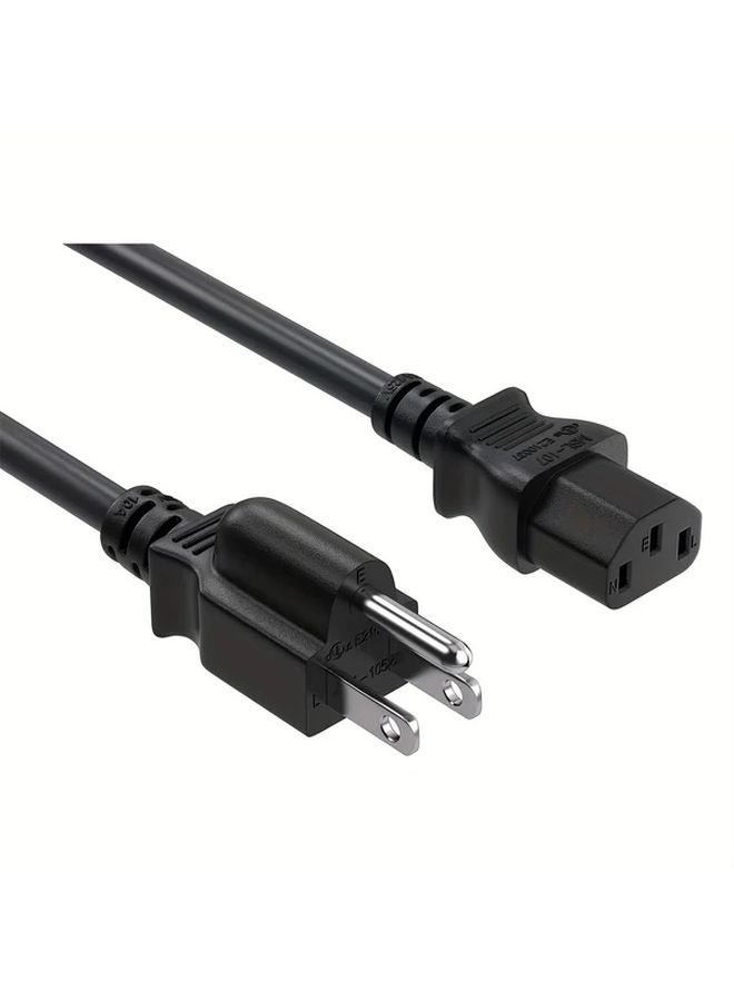 سلك طاقة عالمي مقاس 3.6 متر، من C13 إلى NEMA 5-15P، مقاس 18AWG، معتمد SJTW ومقاوم للاحتراق لأجهزة الكمبيوتر والشاشات والتلفزيون - Image 2