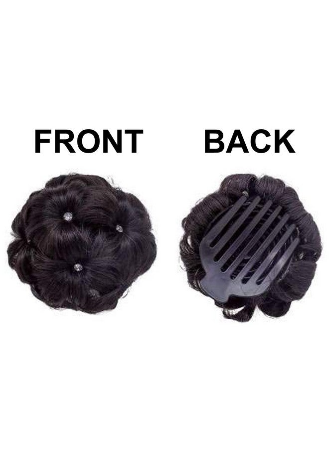 FLUSHIA Pack of 1 pcs Women's Hair Clutchers Juda Bun With Artificial Synthetic Hair Extension Brown. - Image 2
