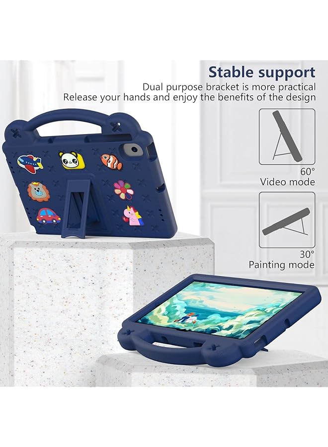 erorex Kids Tablet Case Tablet Case Children Friendly Diy Cute Design Handle With Stand Eva Lightweight Protective Cover Compatible With Galaxy Tab A9 8.7-Inch X116 Blue  - Image 5