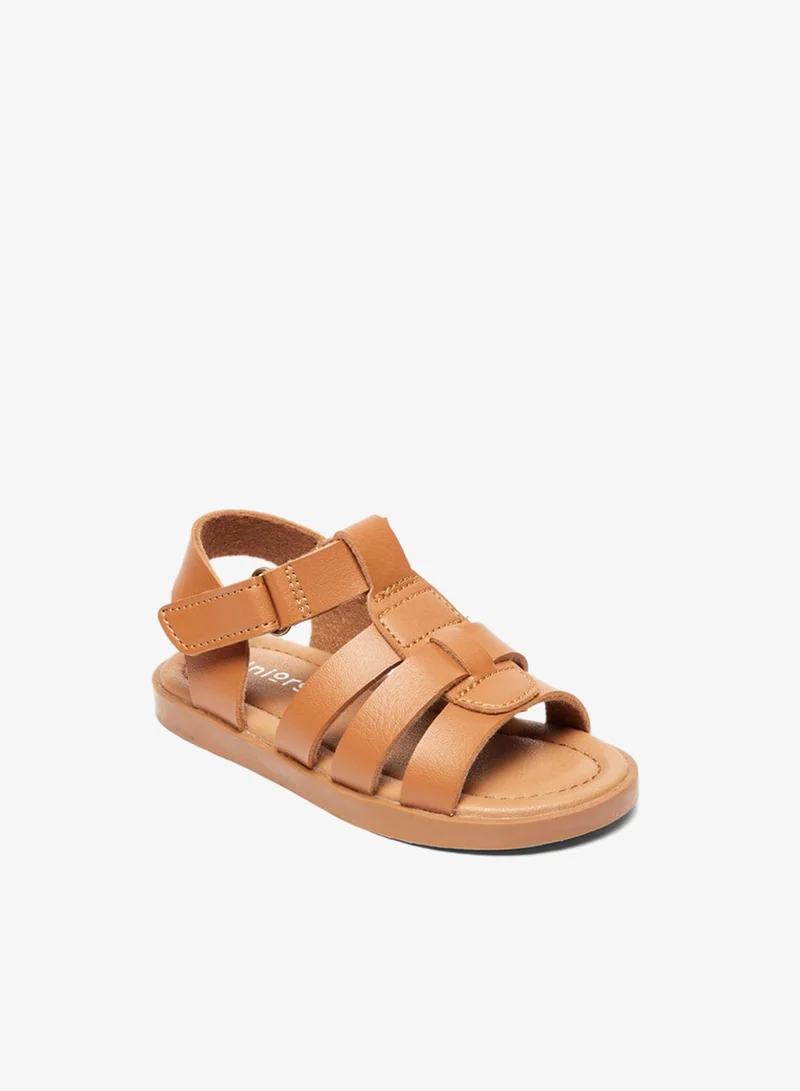 JUNIORS Boys Solid Open Toe Sandals with Hook and Loop Closure Ramadan Collection