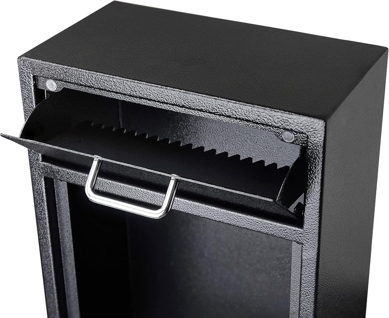 PHOCAR Locking Wall Mailbox Drop Safe for Business - 1.2mm Heavy Duty Lock Box with Code - Vertical Tamper Proof Lock Box for Night Key, Deposit Collection, Cash (8.6'' x 4.75'' x 14.25'') - Image 5