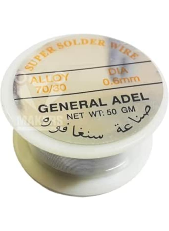 Generic Soldering Wire 0.6mm|50Gm (Alloy:70/30) Made in Singapore