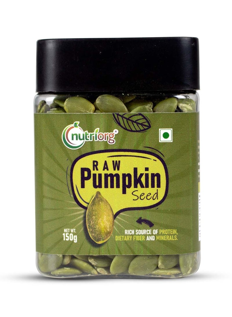 nutriorg Nutriorg Pumpkin Seeds 150g |Raw Pumpkin Seeds for Eating  Immunity Booster Seeds Protein Snacks - Image 1