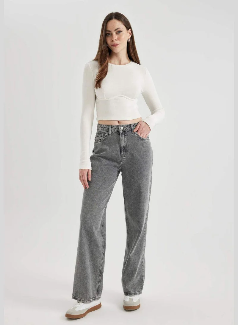 ديفاكتو Woman Denim Trousers 90'S Wide Leg