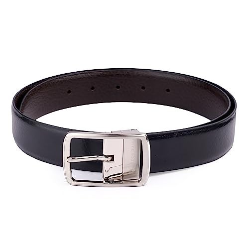 Bacca Bucci Men's Leather Belt (BBBA1028X-32, Black & Brown) - Image 4