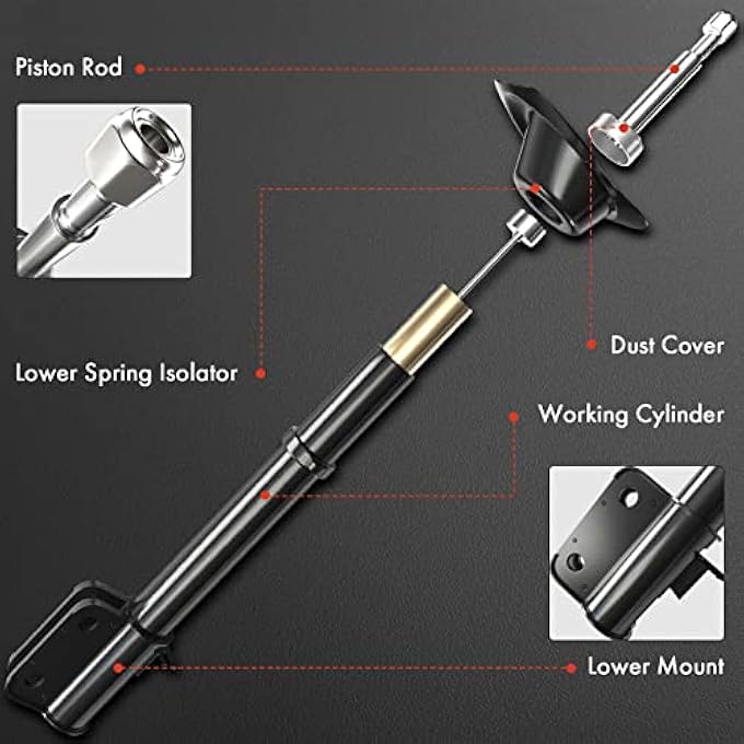 A-Premium Shock Absorber Replacement For Honda Crosstour 20122015 Accord Crosstour Rear Left And Right A Set Of 2 - Image 3