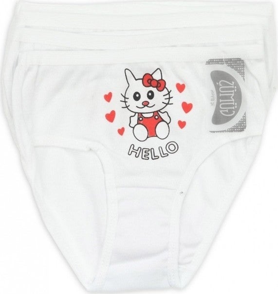 Gümüş Silver Underwear Printed Cotton Girls Slip Panties 12-Pack  - Image 1