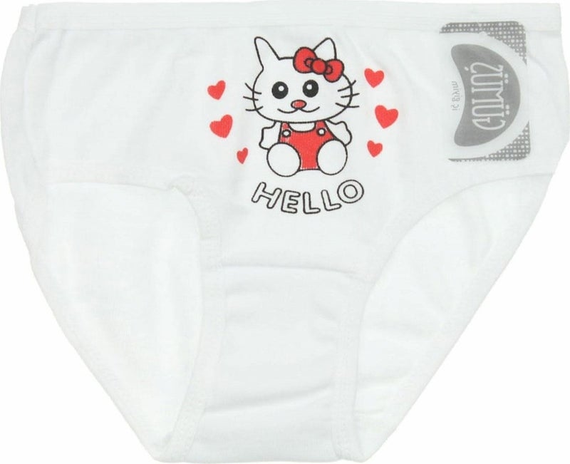 Gümüş Silver Underwear Printed Cotton Girls Slip Panties 12-Pack  - Image 2