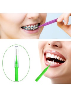 Patelai 50 Pieces Braces Brush For Cleaner Interdental Brush Toothpick Dental Flossing Head Oral Hygiene Flosser Tooth Cleaning Tool (Assorted Color)  - Image 5