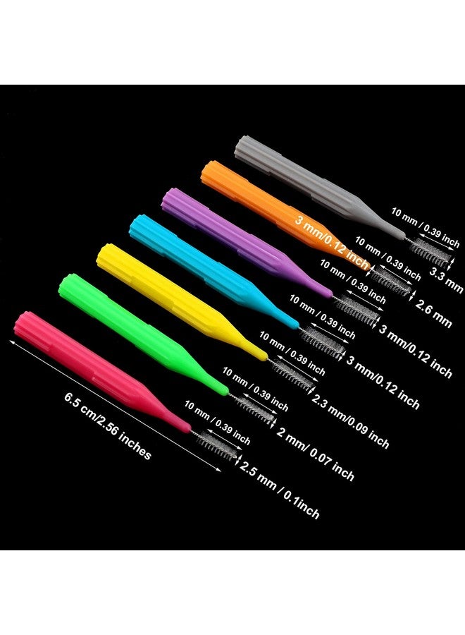 Patelai 50 Pieces Braces Brush For Cleaner Interdental Brush Toothpick Dental Flossing Head Oral Hygiene Flosser Tooth Cleaning Tool (Assorted Color) - Image 2