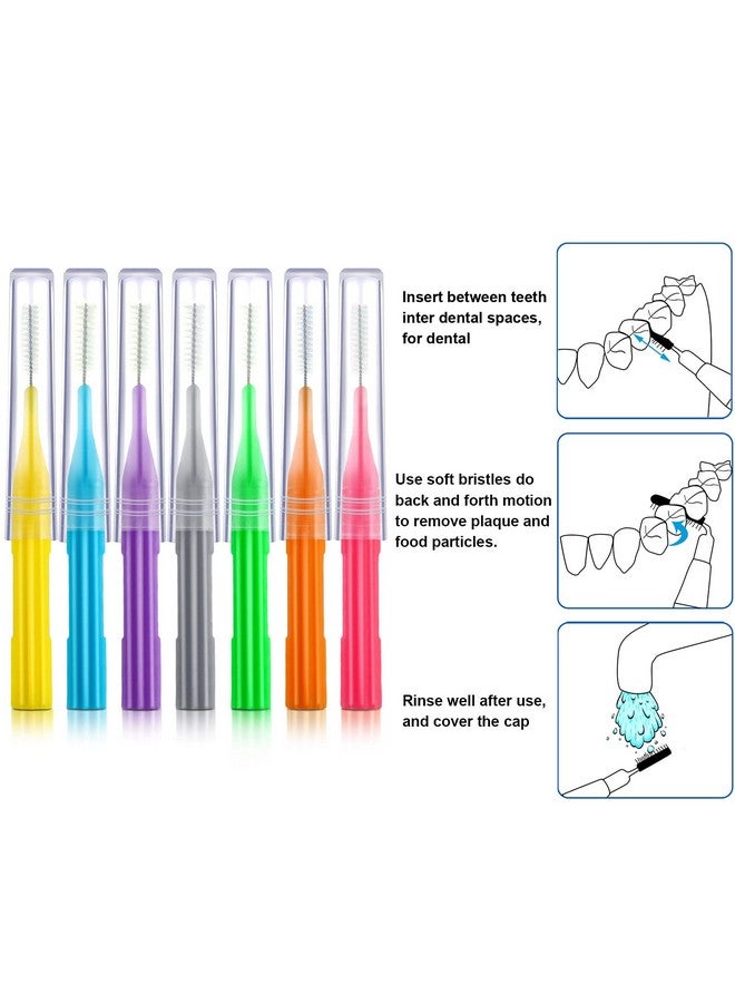 Patelai 50 Pieces Braces Brush For Cleaner Interdental Brush Toothpick Dental Flossing Head Oral Hygiene Flosser Tooth Cleaning Tool (Assorted Color) - Image 4