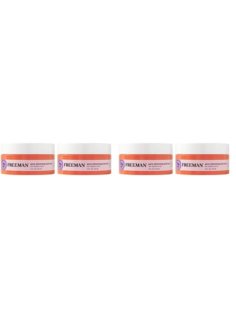 Freeman - Freeman Pore Minimizing Clay Mud Facial Mask Koalin Clay Oil Controlling Face Mask Reduces Impurities Perfect For Breakout Prone Skin Vegan  CrueltyFree 2 floz 60 ml Jar 2 Count - Image 1