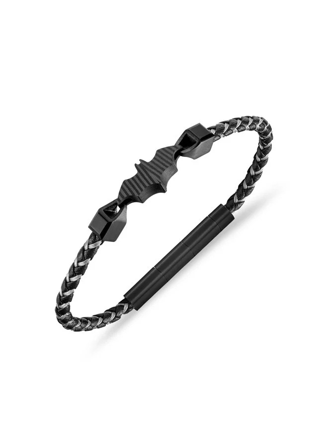 POLICE Batarang 2.0 Limited Edition Braided Leather Bracelet for Men
