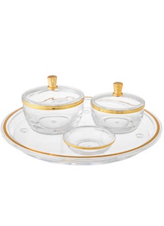 Dania Acrylic Dset Consisting of 4 Pieces 2 date + pit plate + tray  - Image 2