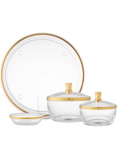Dania Acrylic Dset Consisting of 4 Pieces 2 date + pit plate + tray  - Image 3