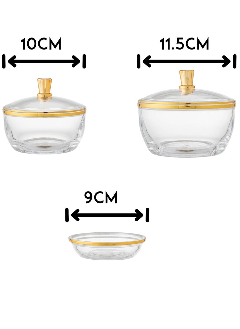 Dania Acrylic Dset Consisting of 4 Pieces 2 date + pit plate + tray  - Image 5