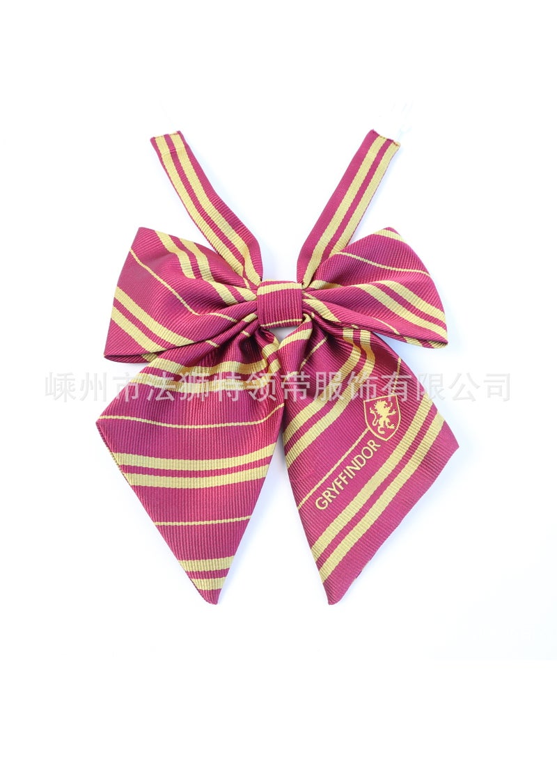 Generic Harry Potter Hogwarts Striped Silk Necktie Red 